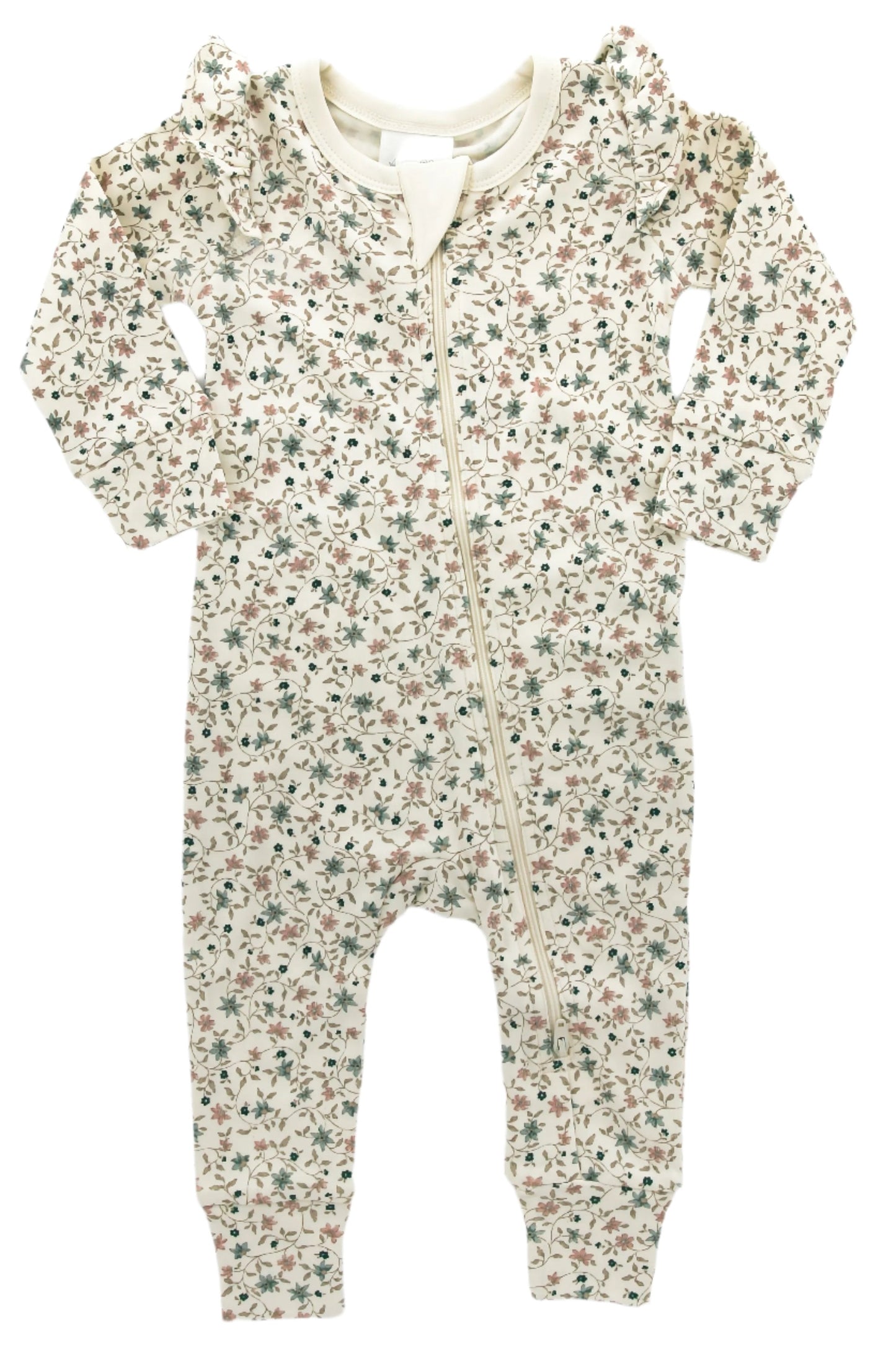 Organic Cotton Floral One-Piece Romper - Blankee Baby