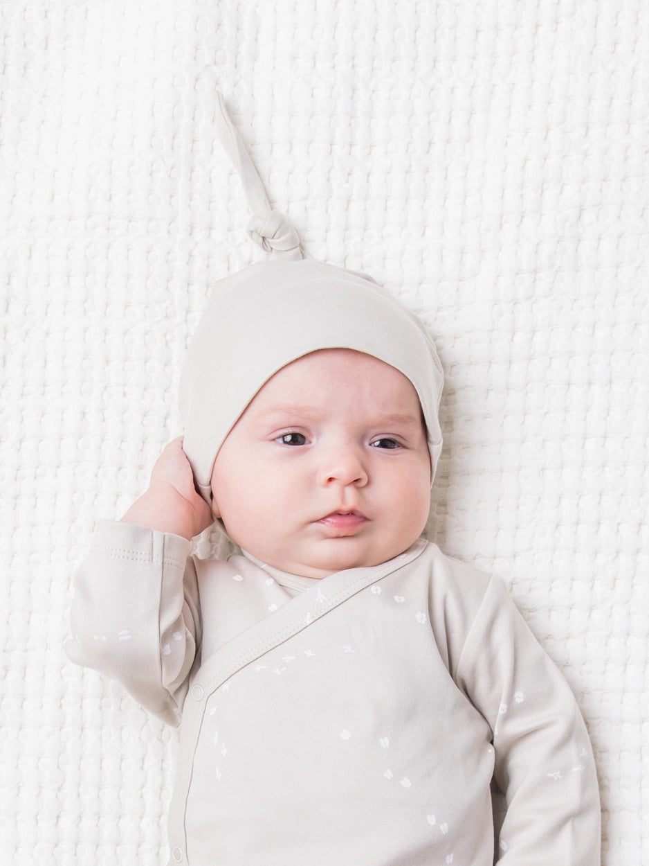 Organic Cotton Knot Top Beanie - Blankee Baby