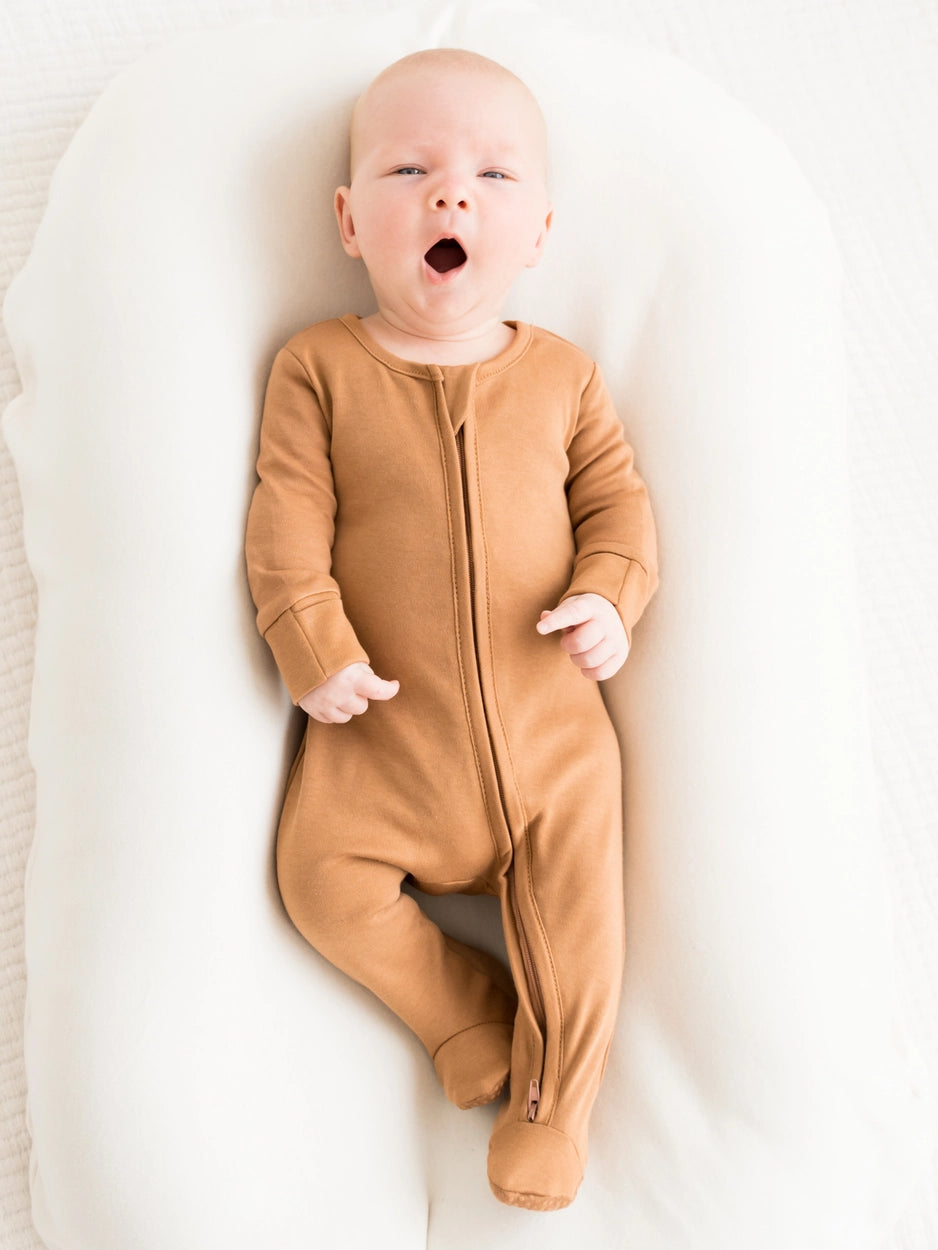 Organic Cotton Zip Front Pajamas - Blankee Baby