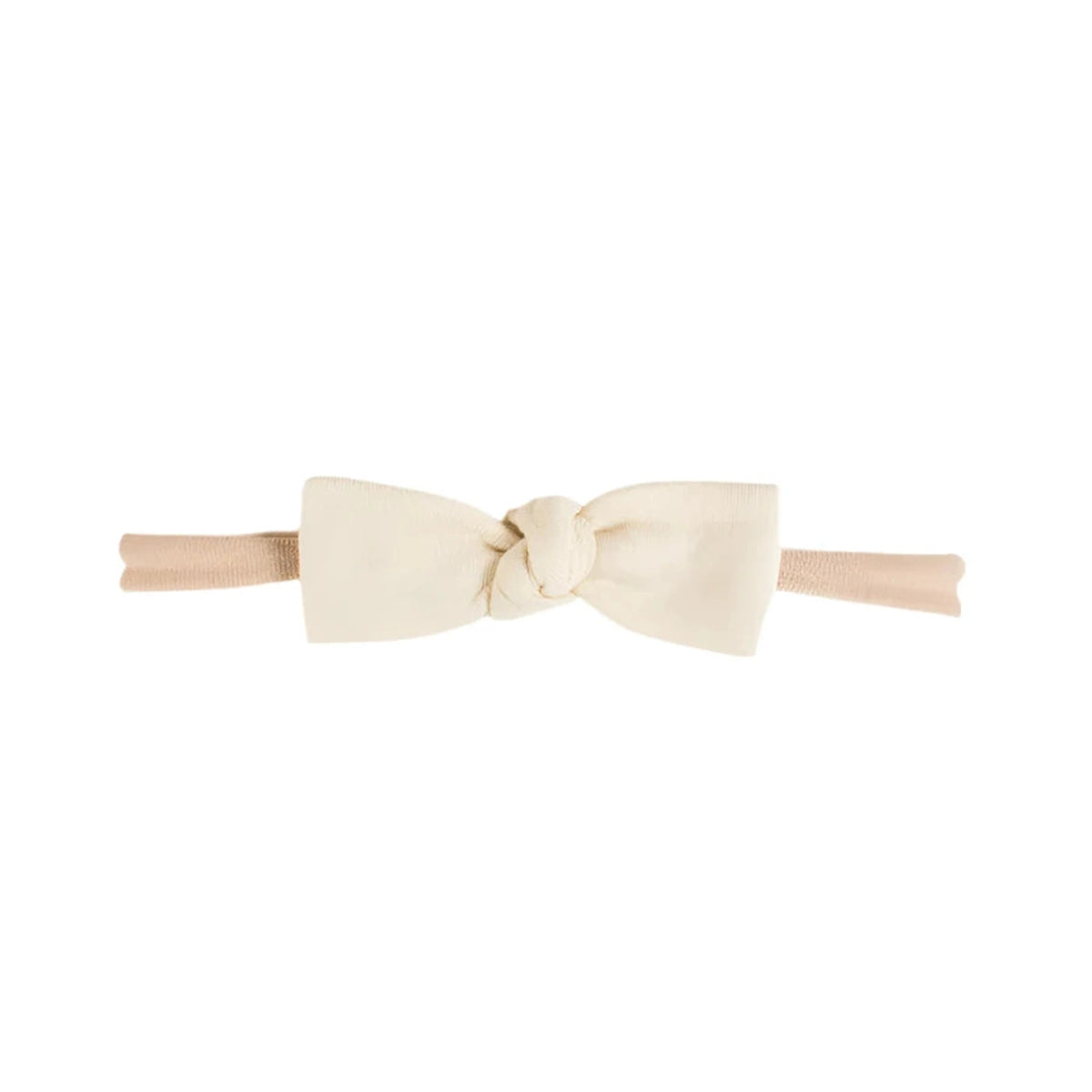 Organic Cotton Dainty Bow Headband - Natural White | Colored Organics | Accessories