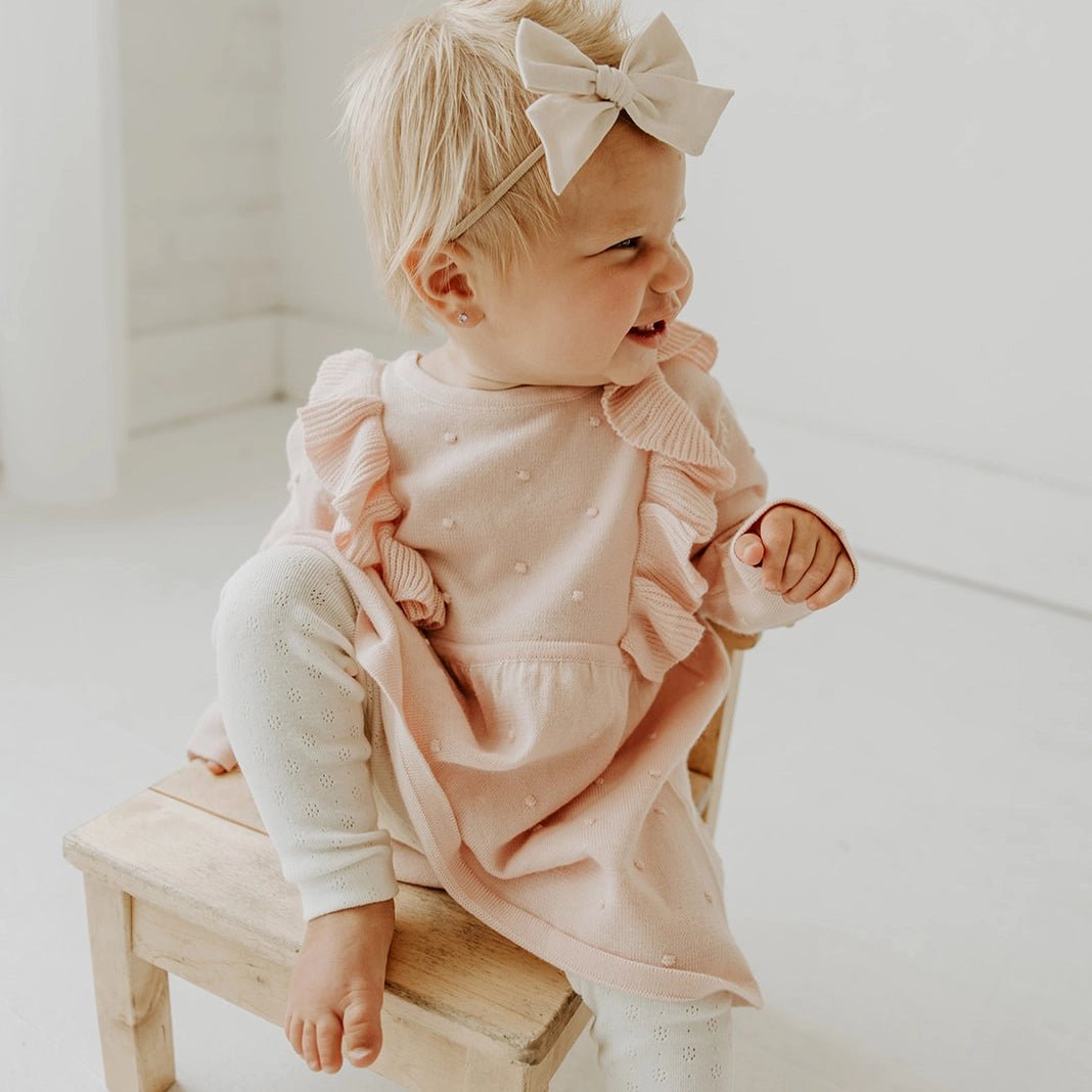 Organic Cotton Pink Ruffle Dress - Blankee Baby
