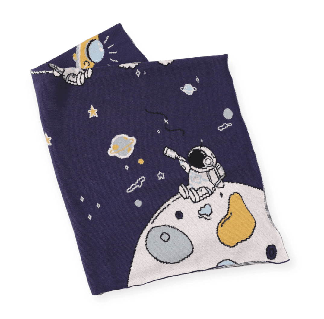 Organic Cotton Receiving Blanket - Space - Blankee Baby