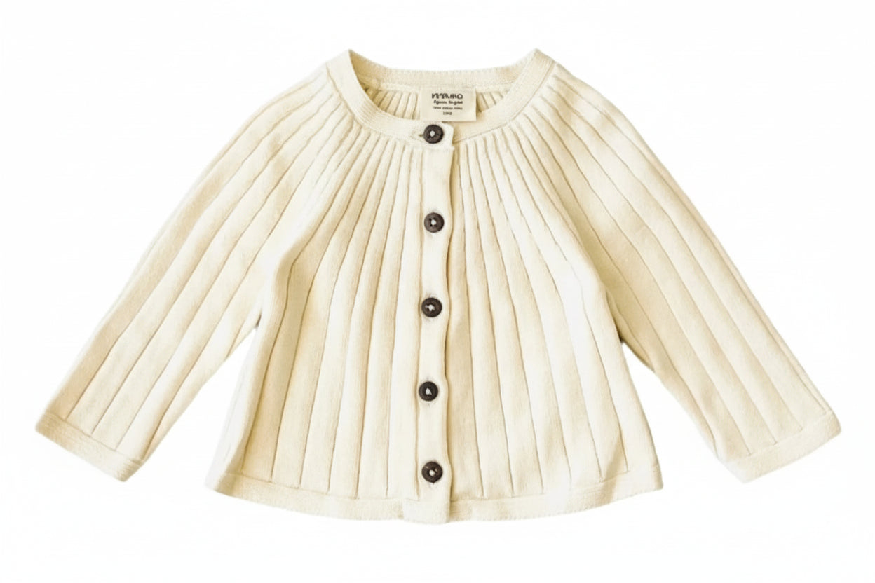 Organic Cotton Rib Knit Cardigan - Blankee Baby