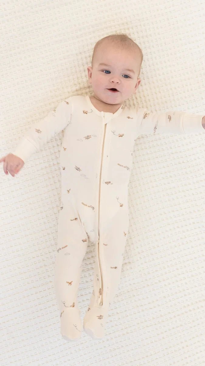 Organic Cotton Zip Front Pajama - Blankee Baby