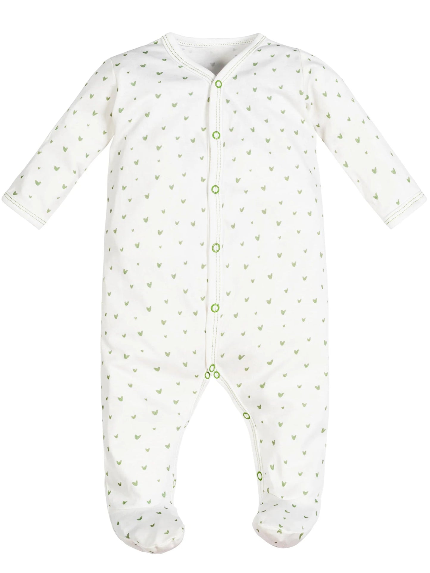 Organic Cotton Baby Footie - Spring Hearts - Blankee Baby