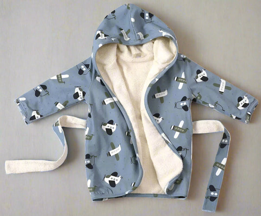 Organic Cotton Hooded Bath Robe - Blankee Baby