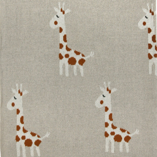 Organic Cotton Receiving Blanket - Giraffe - Blankee Baby