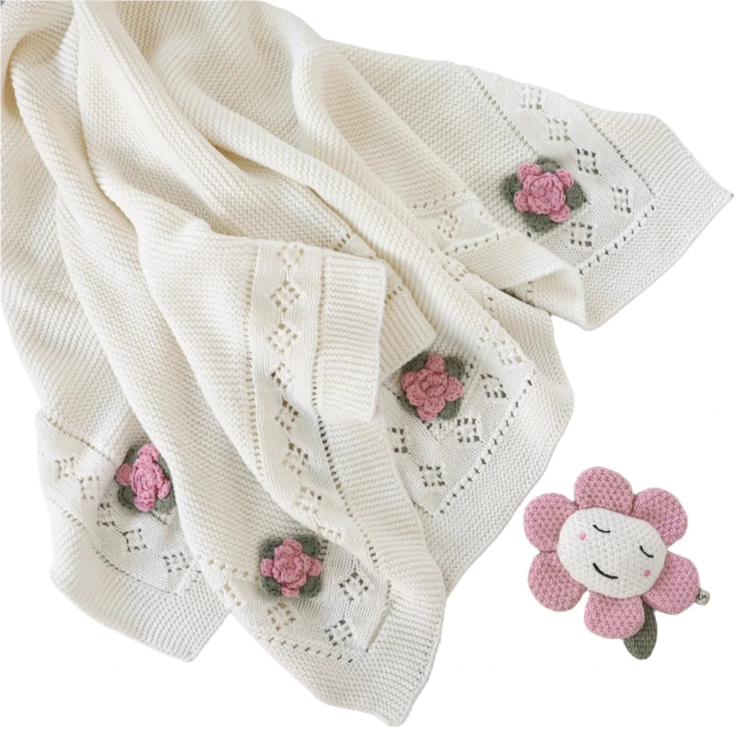 Organic Cotton Receiving Blanket Set - White - Blankee Baby