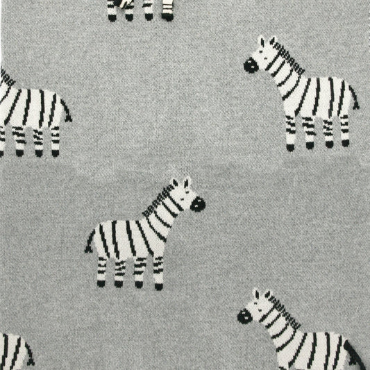 Organic Cotton Receiving Blanket - Zebra - Blankee Baby