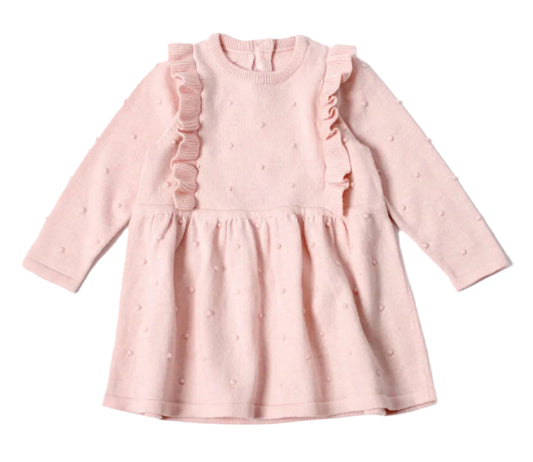 Organic Cotton Pink Ruffle Dress - Blankee Baby