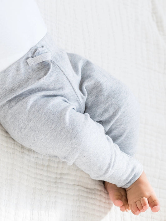 Organic Cotton Baby Jogger Pant - Heather Gray - Blankee Baby