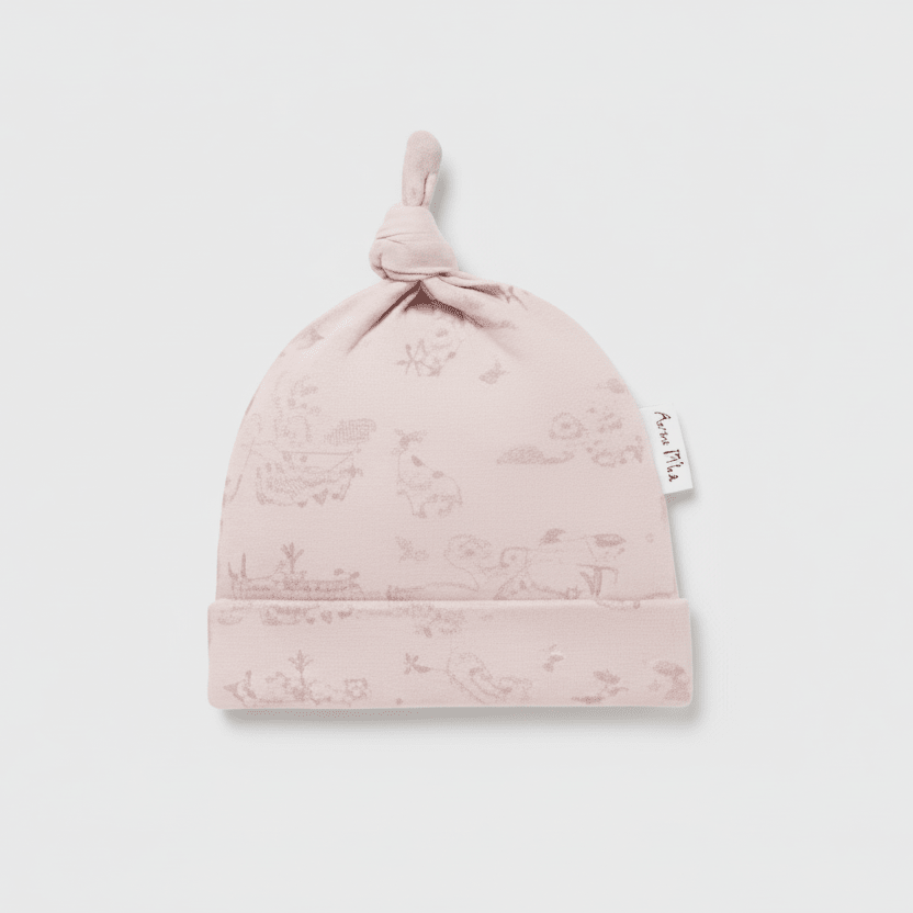 Organic Cotton Duck Family Newborn Hat - Pale Mauve | Aster & Oak | Accessories