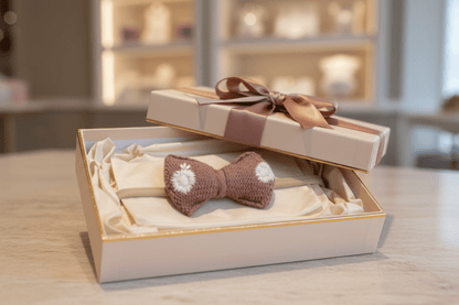 Organic Cotton Bow Headband - Apple Spice - Blankee Baby