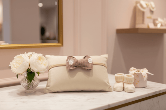 Organic Cotton Bow Headband - Vintage Rose Pink - Blankee Baby