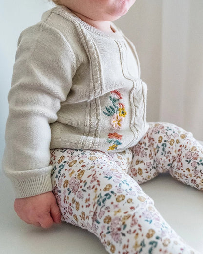 Organic Cotton Cable Knit Sweater - Blankee Baby