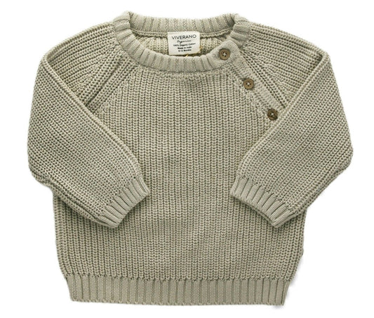 Organic Cotton Chunky Knit Sweater - Blankee Baby