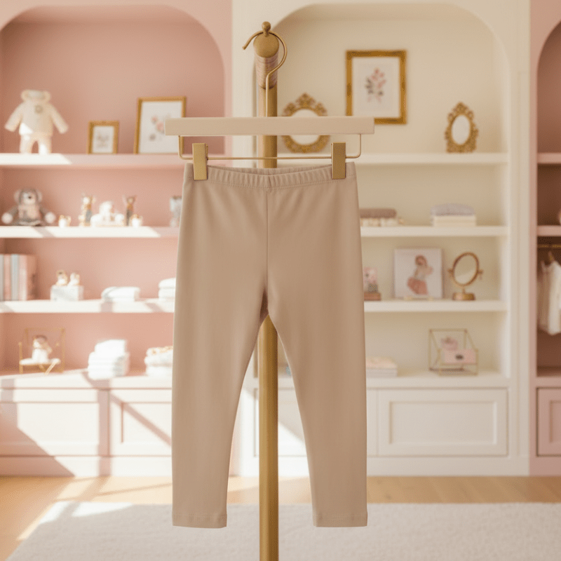Organic Cotton Classic Baby Legging - Clay Beige | Blankee Baby
