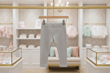 Organic Cotton Classic Baby Legging - Heather Gray | Blankee Baby