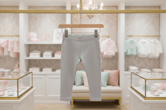 Organic Cotton Classic Baby Legging - Heather Gray | Blankee Baby