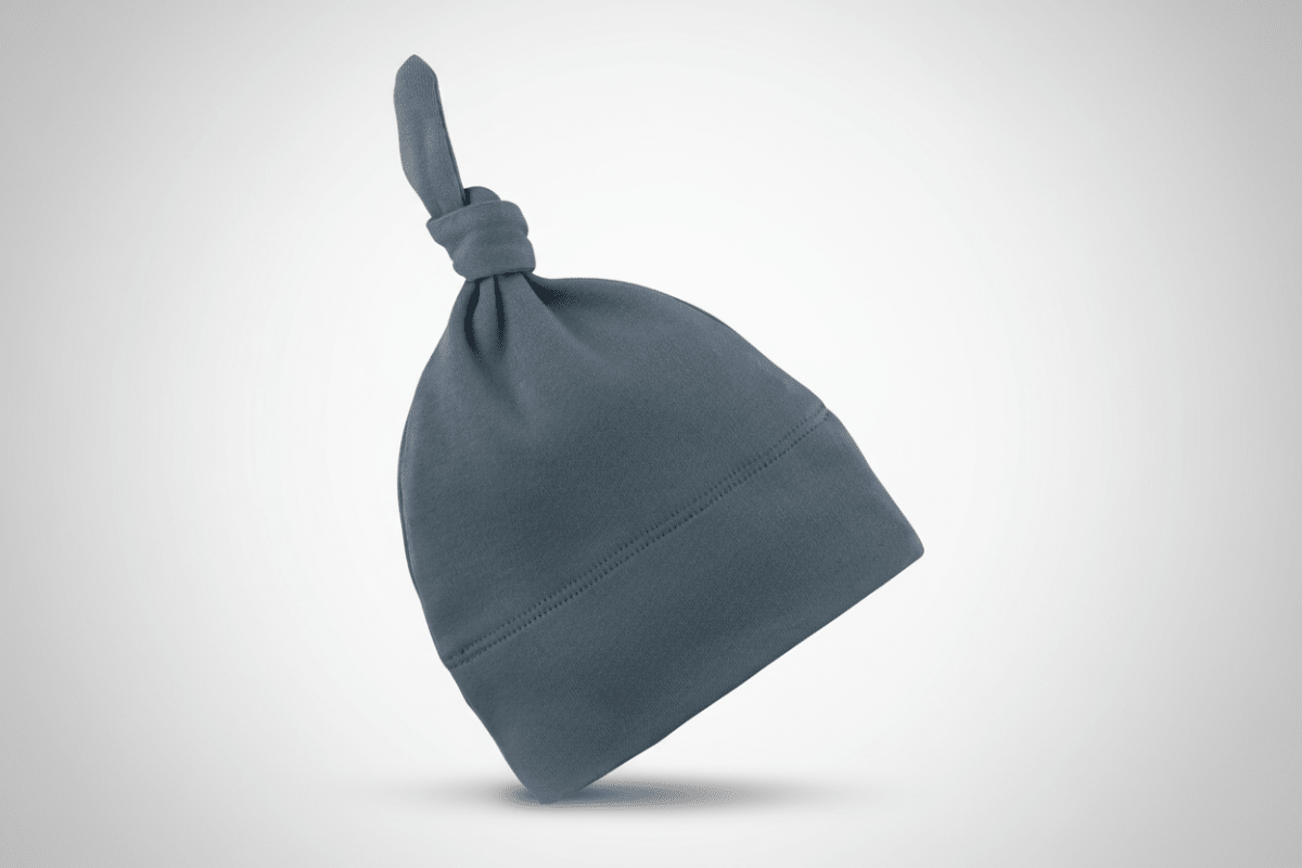 Organic Cotton Classic Knotted Baby Hat - Harbor Blue | Colored Organics | Accessories