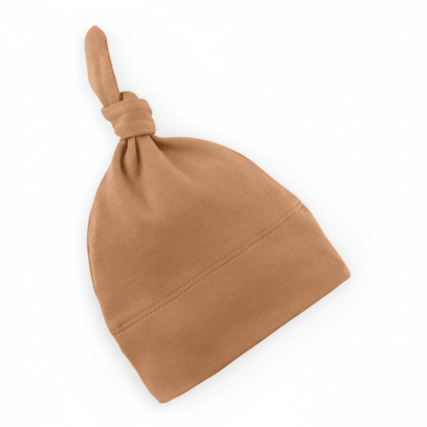 Organic Cotton Classic Knotted Baby Hat - Ginger | Colored Organics | Accessories