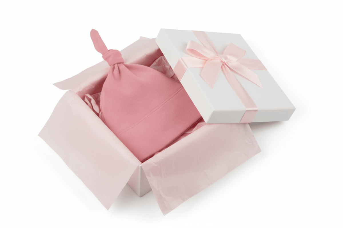 Organic Cotton Classic Knotted Baby Hat - Rose PInk | Colored Organics | Accessories