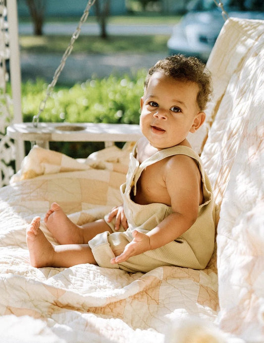 Organic Cotton Corduroy Overall - Cream