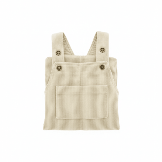 Organic Cotton Corduroy Overall - Cream - Blankee Baby