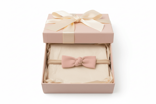 Organic Cotton Dainty Bow Headband - Blush Pink | Blankee Baby