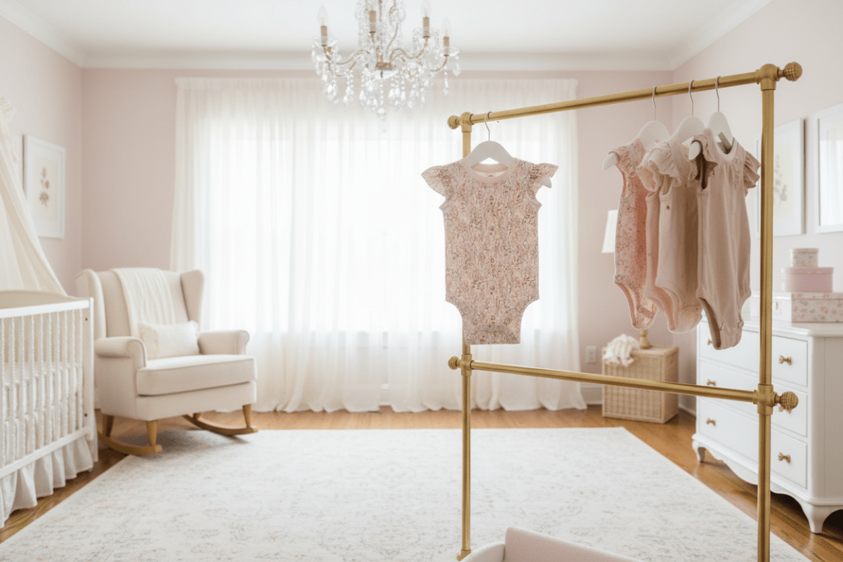 Organic Cotton Floral Bodysuit - Mauve | Blankee Baby