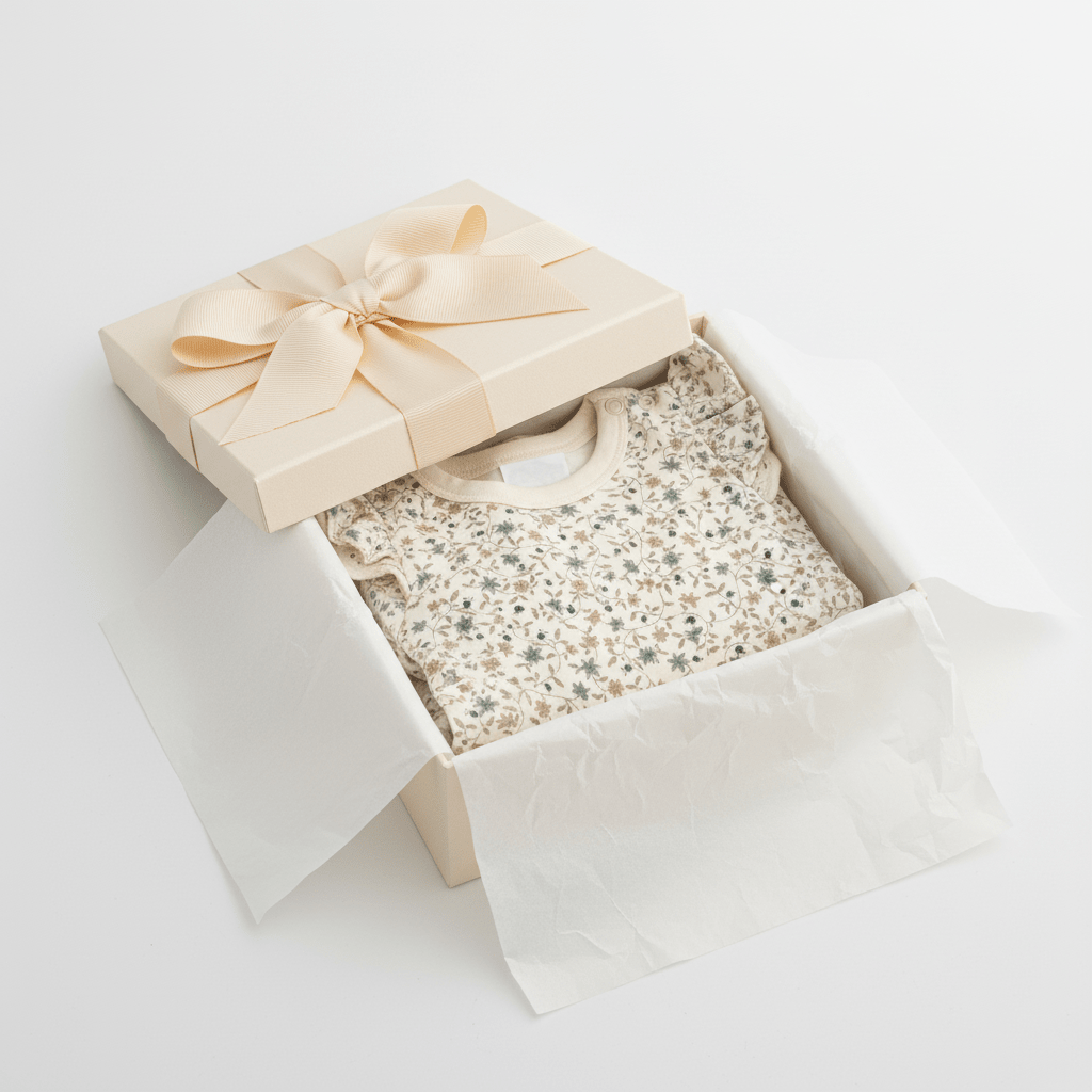 Organic Cotton Floral Ruffle Bodysuit - Natural White | Aster & Oak | Tops