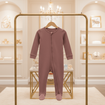 Organic Cotton Footie Pajama - Aster | Blankee Baby