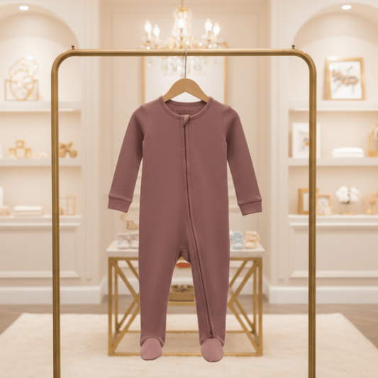 Organic Cotton Footie Pajama - Aster | Blankee Baby