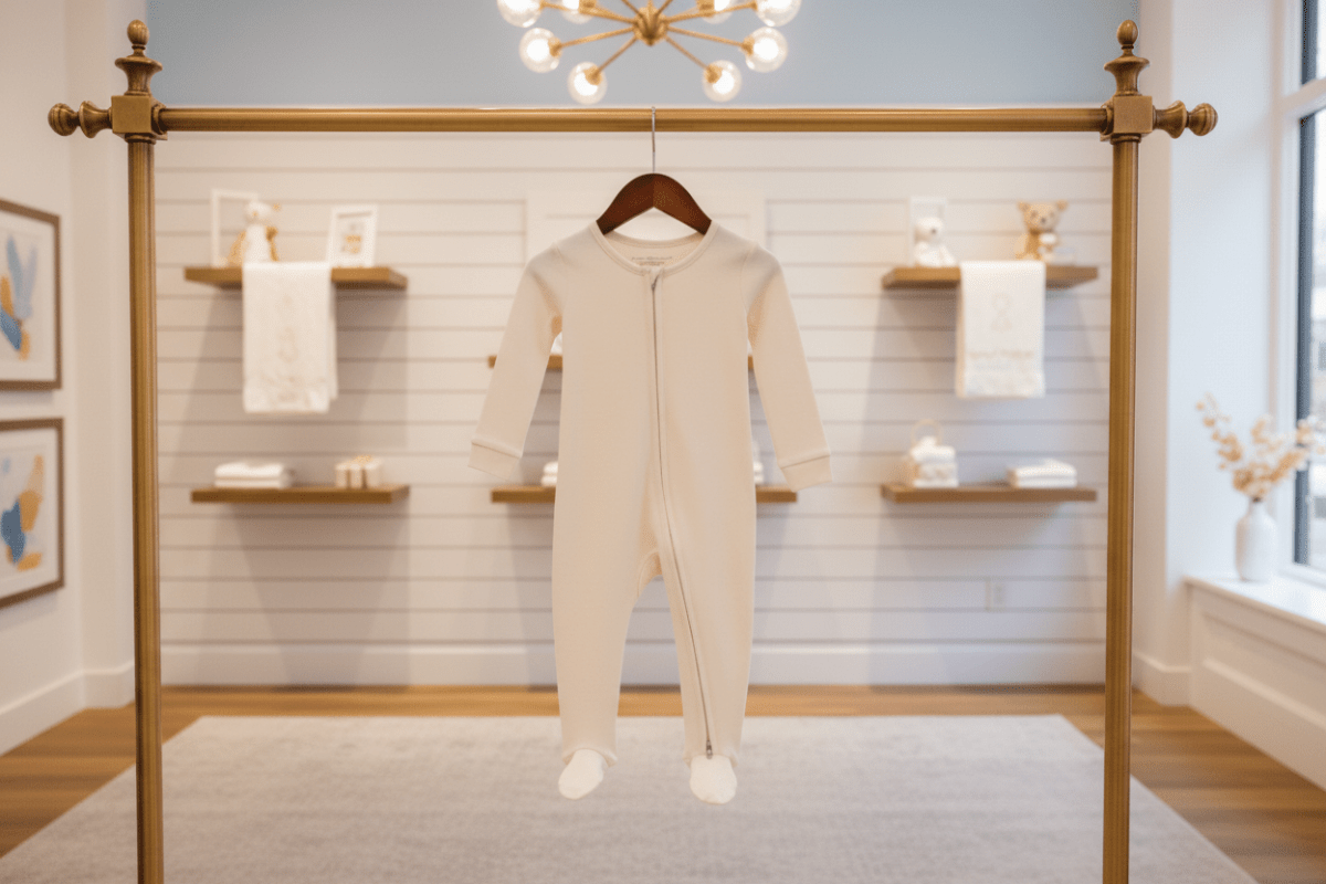 Organic Cotton Footie Pajama - Natural White | Colored Organics | Sleepwear