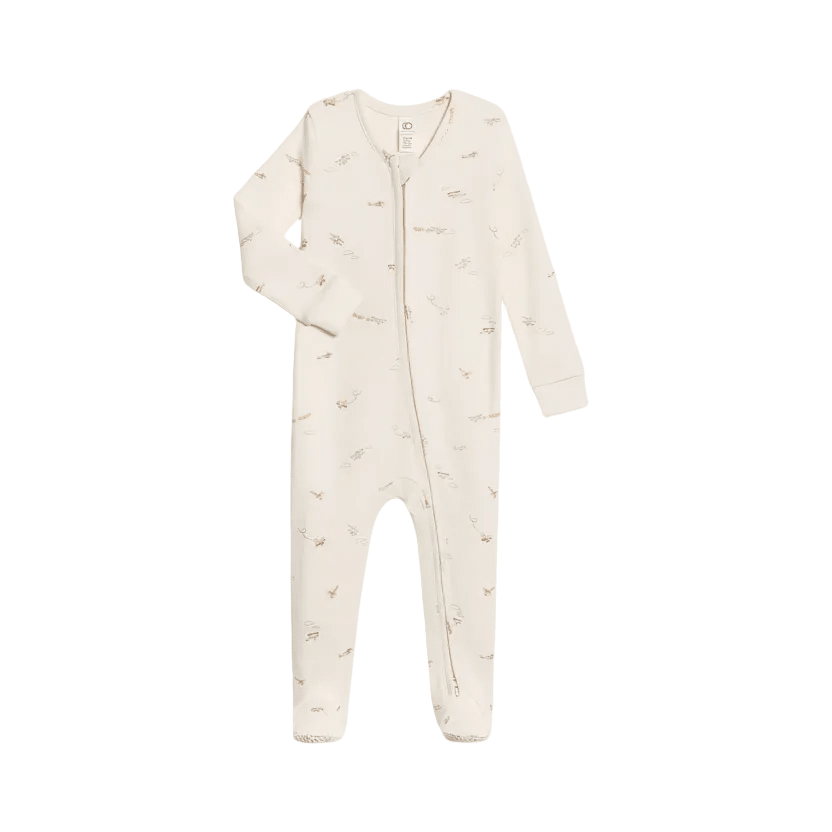 Organic Cotton Footie Pajama - Vintage Airplane | Blankee Baby