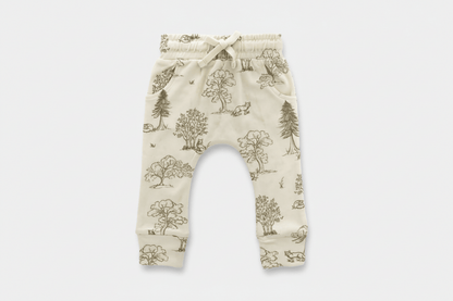 Organic Cotton Fox Woods Baby Pant - Natural White | Aster & Oak | Pants