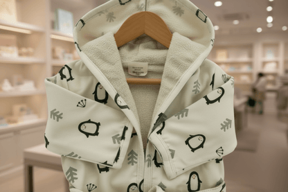 Organic Cotton Bath Robe - Penguin - Blankee Baby