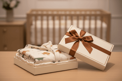 Organic Cotton Safari Bath Robe - Natural White | Blankee Baby