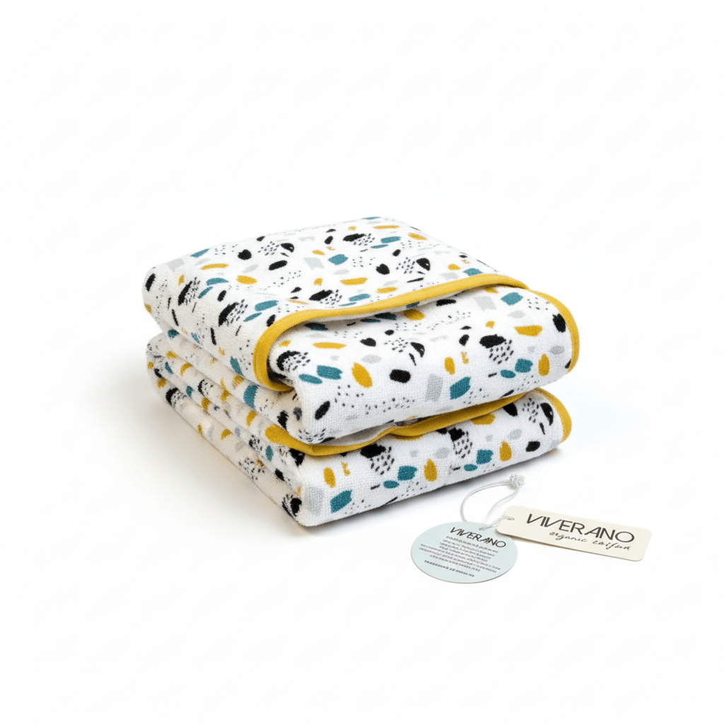 Organic Cotton Hooded Bath Towel - Art - Blankee Baby