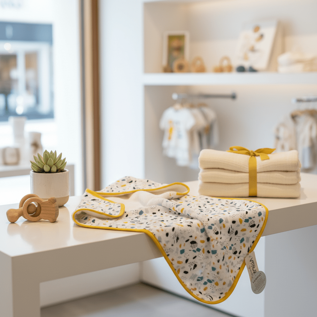 Organic Cotton Hooded Bath Towel - Art - Blankee Baby