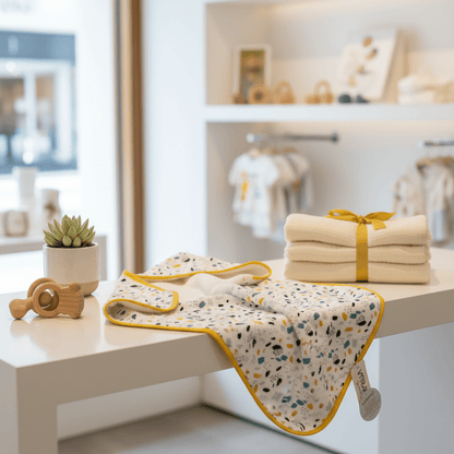 Organic Cotton Hooded Bath Towel - Art - Blankee Baby