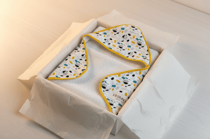 Organic Cotton Hooded Bath Towel - Art - Blankee Baby