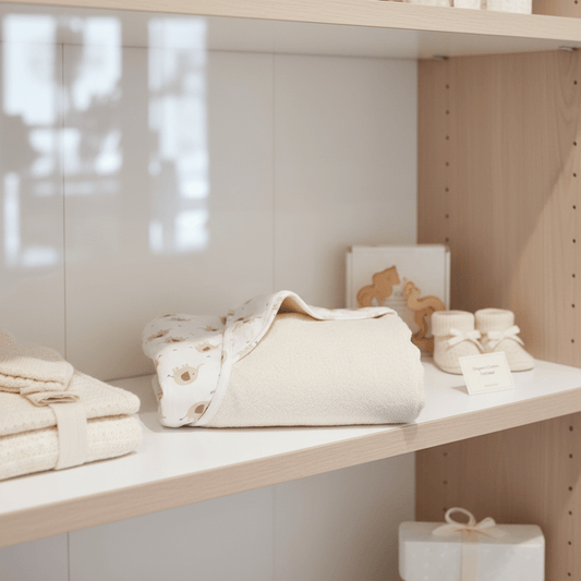 Organic Cotton Hooded Bath Towel - Brown Elephant - Blankee Baby