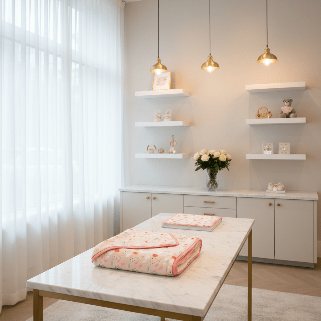 Organic Cotton Hooded Bath Towel - Coral Pink Art - Blankee Baby