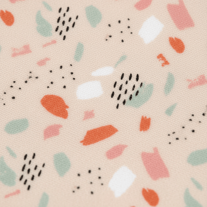 Organic Cotton Hooded Bath Towel - Coral Pink Art - Blankee Baby