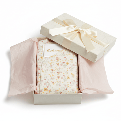 Organic Cotton Indy Bianca Floral Kimono Gown | Blankee Baby