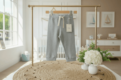 Organic Cotton Jogger Pant - Heather Gray - Blankee Baby
