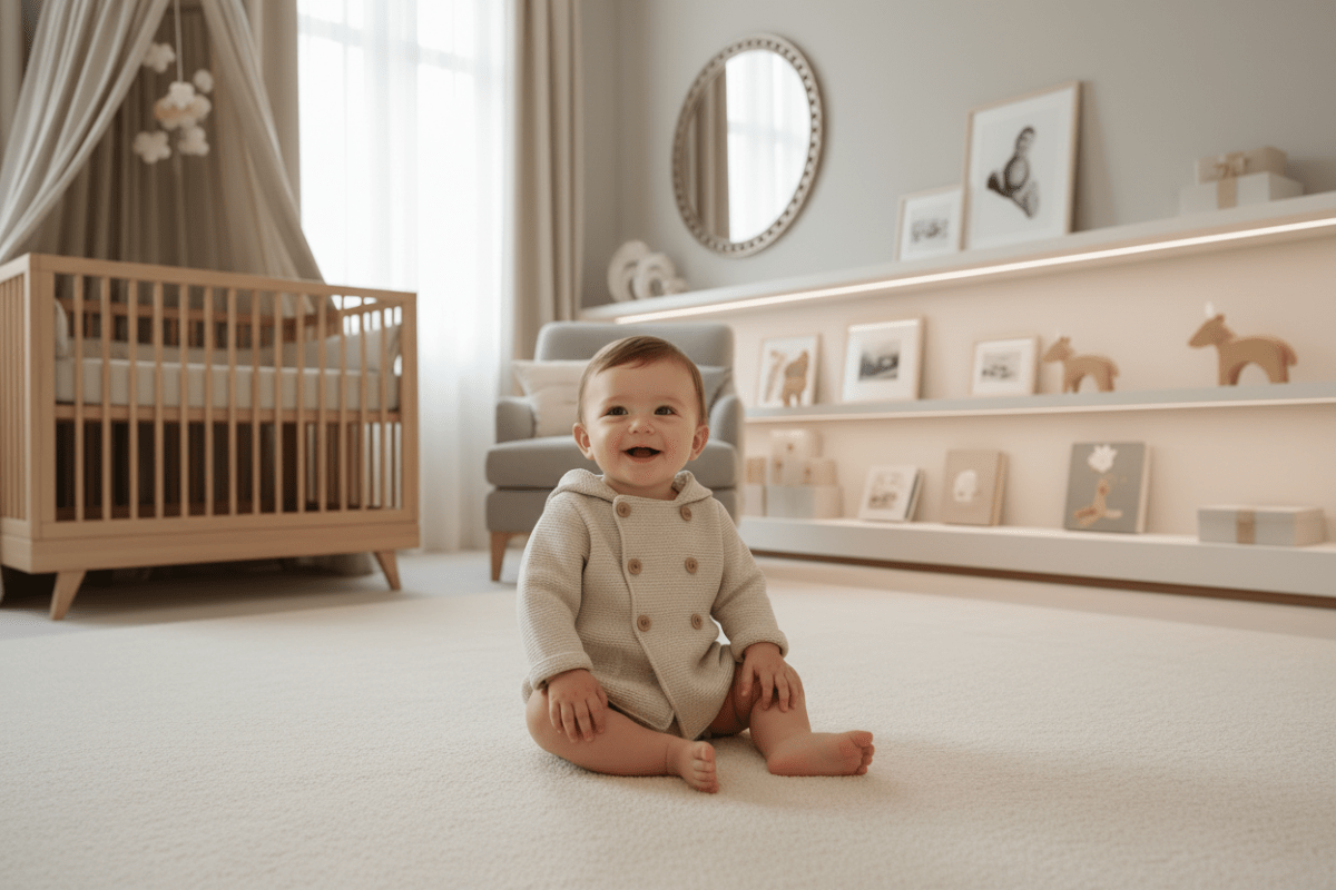 Organic Cotton Knit Baby Cardigan Jacket - Oatmeal Heather | Viverano Organics | Sweaters
