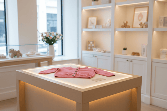 Organic Cotton Knit Cardigan - Rose Pink