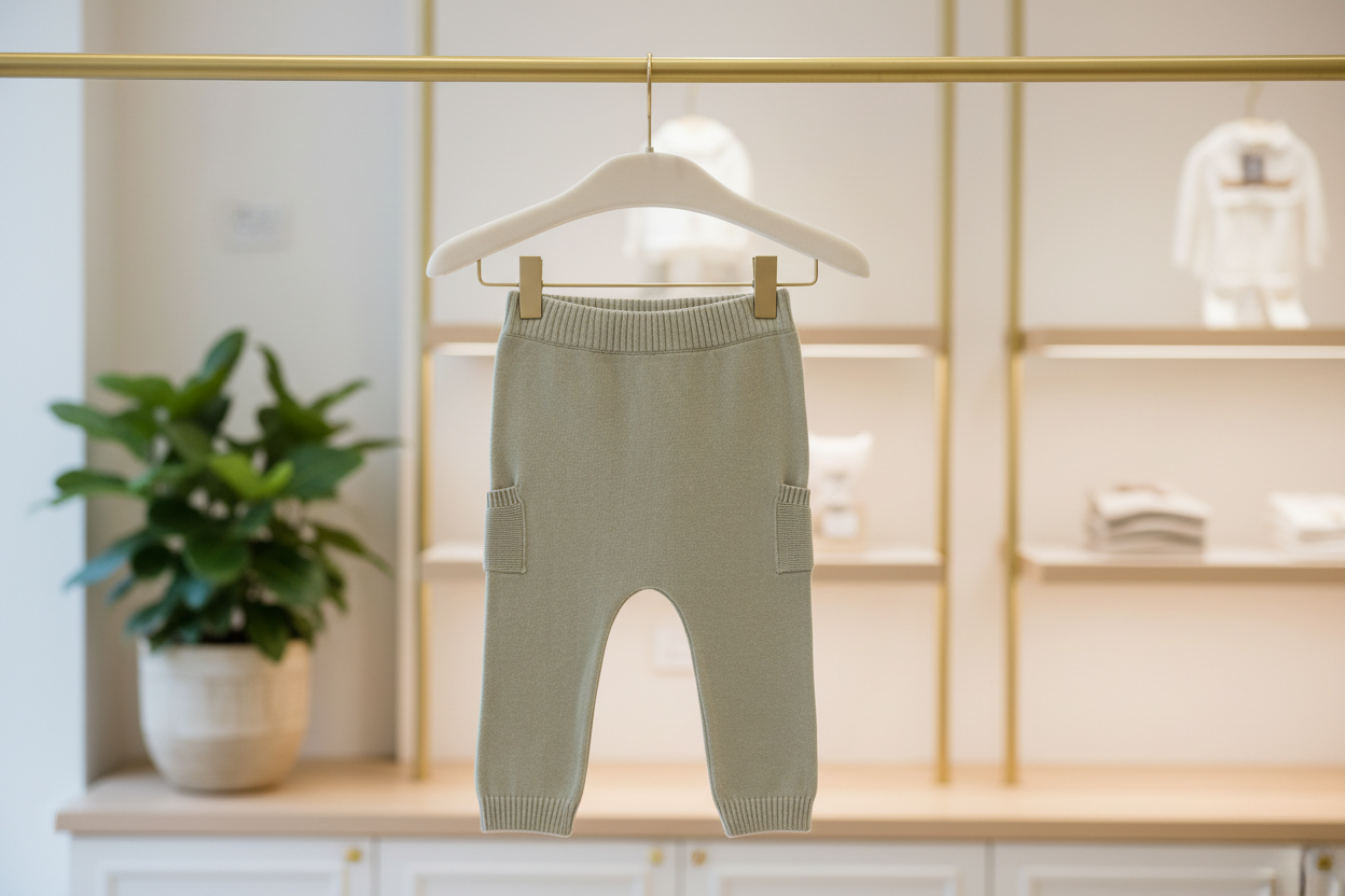 Organic Cotton Knit Pant - Stone